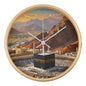 Horloge islamique La Kaaba La Mecque, Arabie Saoudite cadre en bois