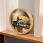 Horloge islamique le Dôme du Rocher cadre en bois