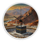 Horloge islamique La Kaaba La Mecque, Arabie Saoudite cadre en bois