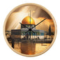 Horloge islamique le Dôme du Rocher cadre en bois