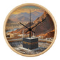 Horloge islamique La Kaaba La Mecque, Arabie Saoudite cadre en bois