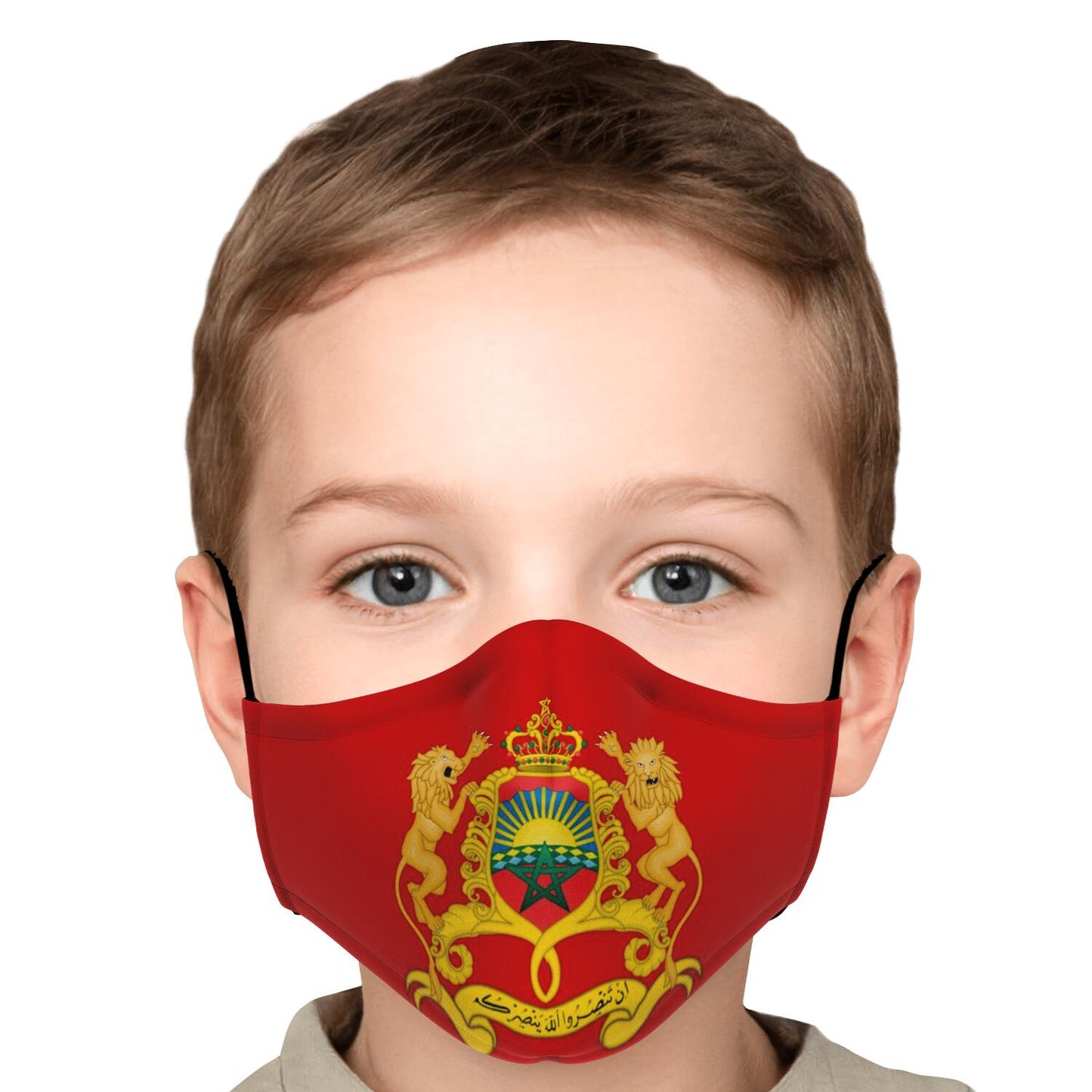 Masque facial imprimé personnalisé (Royaume du Maroc)