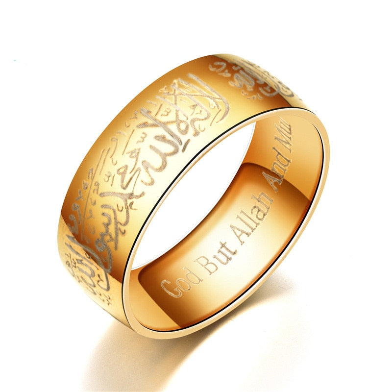 Bague en Acier inoxidable La ILAHA ila ALLAH