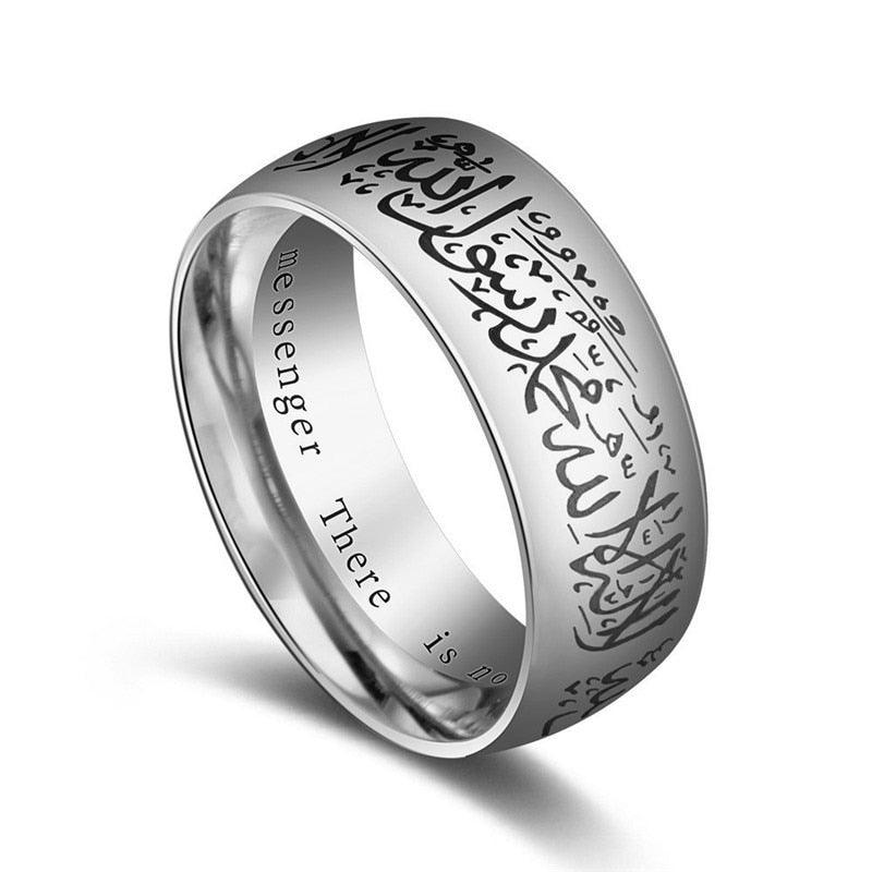 Bague en Acier inoxidable La ILAHA ila ALLAH