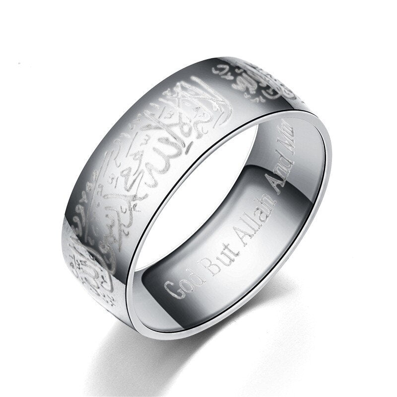 Bague en Acier inoxidable La ILAHA ila ALLAH