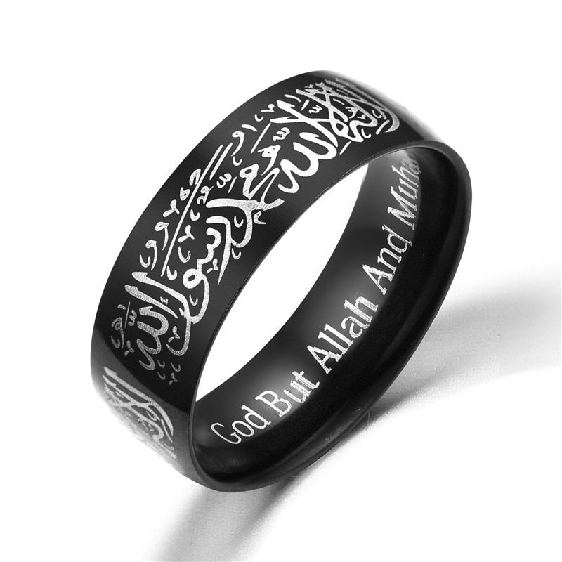 Bague en Acier inoxidable La ILAHA ila ALLAH