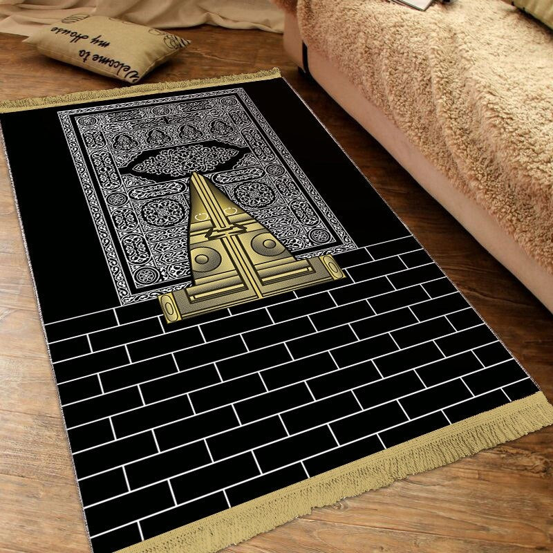 Tapis de prière arabe style musulman Qibla Kaaba Makah