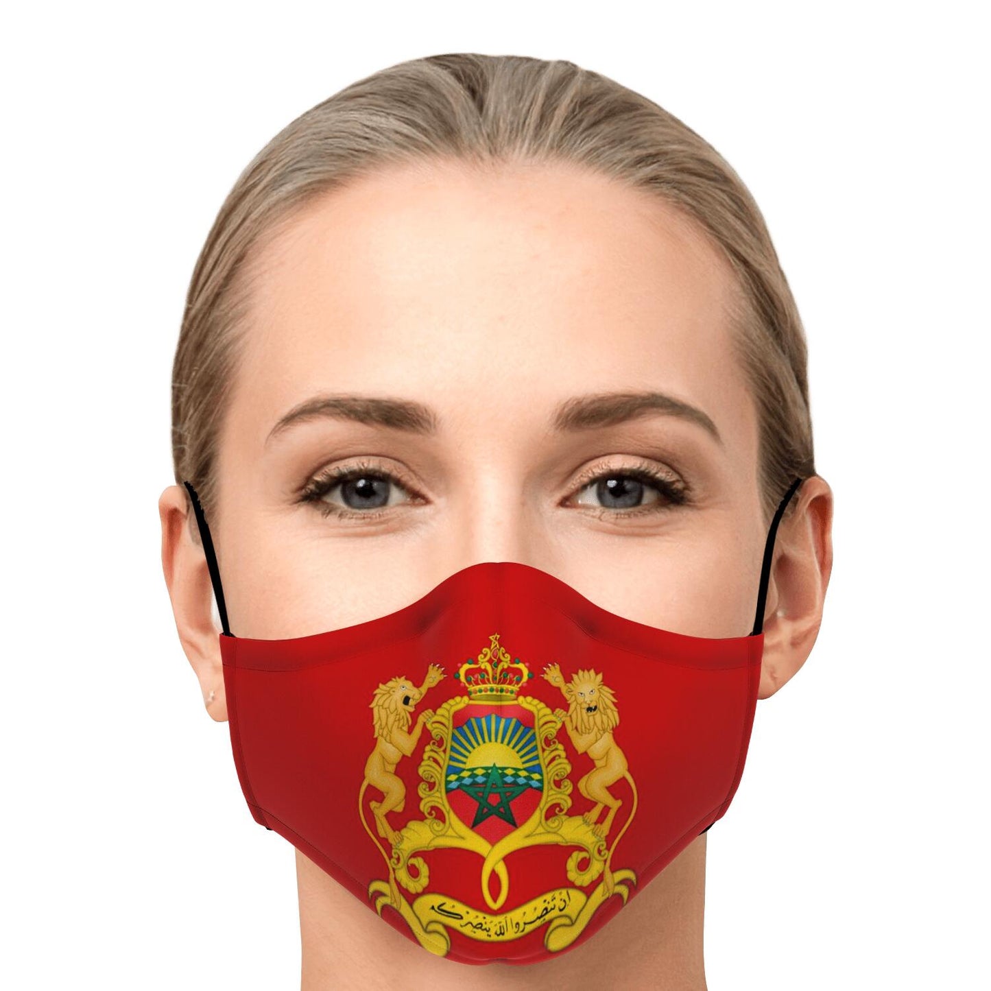 Masque facial imprimé personnalisé (Royaume du Maroc)