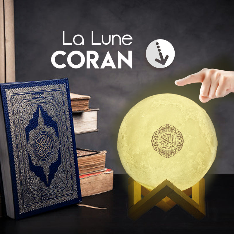 Veilleuse lune lecteur Coran 