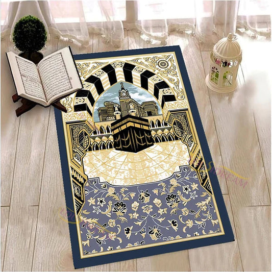 Tapis de prière musulman la meque Kaaba Hadj antidérapant